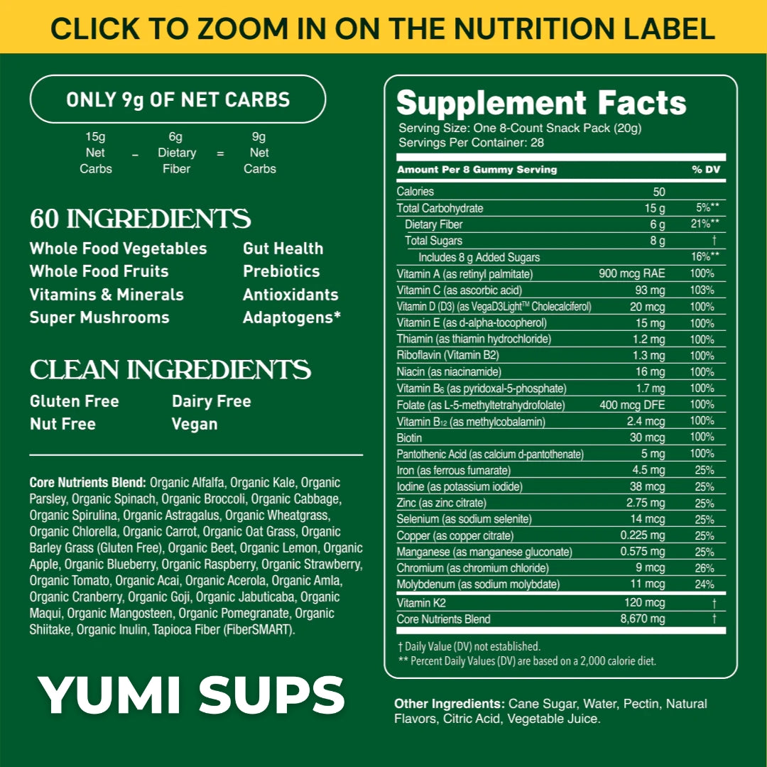 Yumi Sups – 60+ Nutrients in One Delicious Gummy